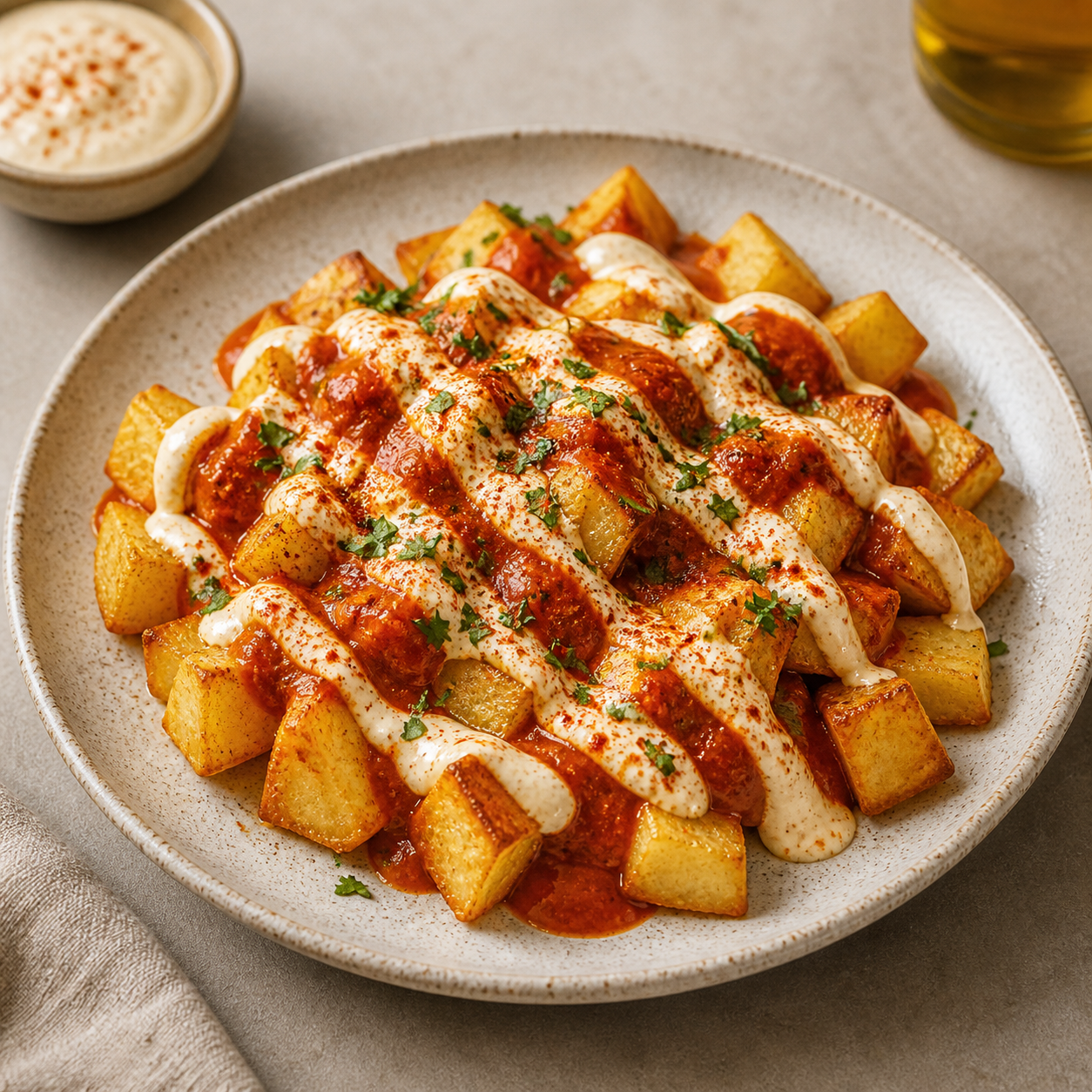 Patatas bravas with smoked aioli